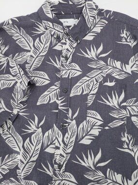 Onia Shirt Mens XL Linen cotton Camp Short Sleeve Resort Summer floral button up